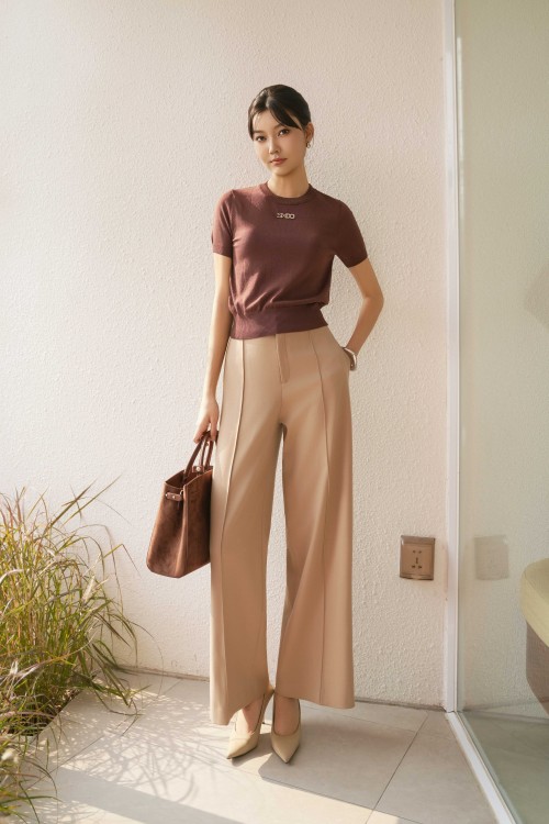 Sixdo Knit Blouse With Sixdo Logo